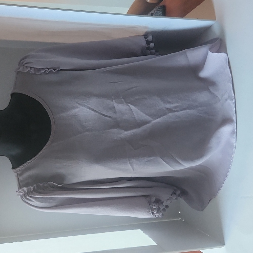 Spense blouse Violet Drape sleeves with balls design S/P